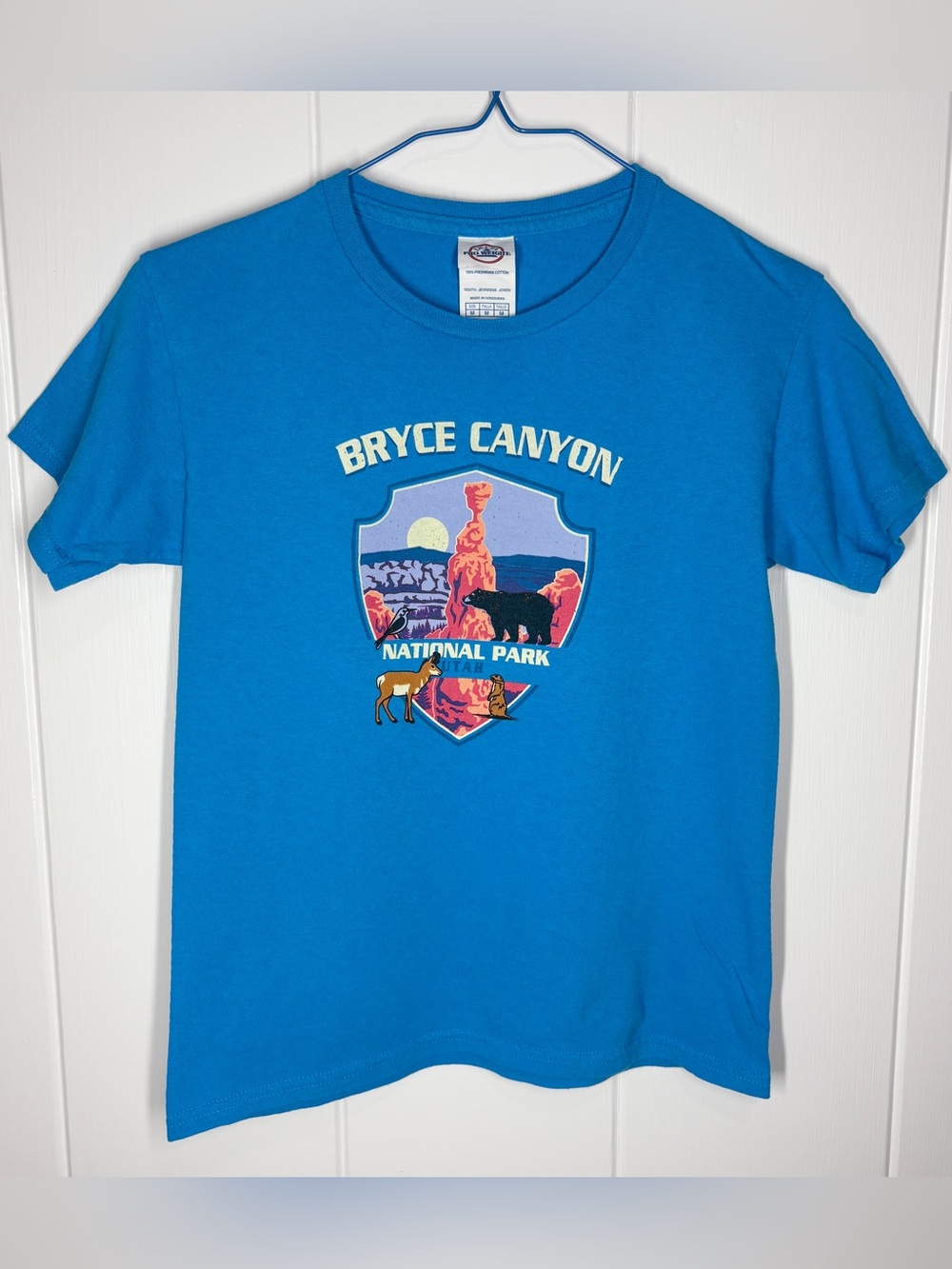 Bryce Canyon Kids Short Sleeve Tee Teal Blue Size Medium